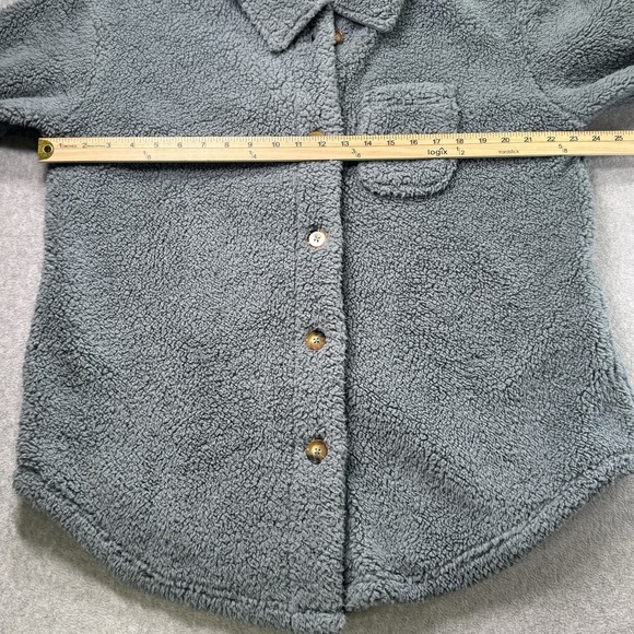Koolaburra by‎ UGG Sherpa Fleece Shacket Gray Button Up Jacket Women's Small - Picture 5 of 9